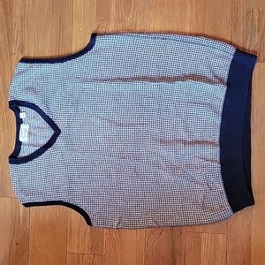 Mcilhenny Dry Goods Men's Cotton Silk Cashmere Golf Vest size Large blue & white